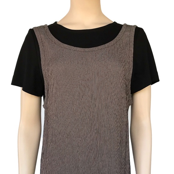 SOLD  Norton McNaughton Slinky Colorblock Dress Size PS - Picture 2 of 4